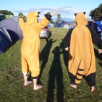 "The Fox vs. Red Panda dance off at Splore 2012"